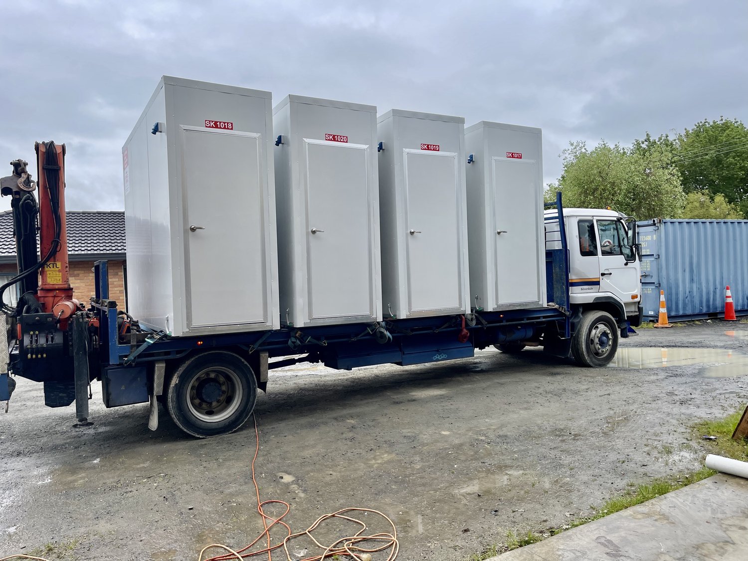 Our team have been working hard today completing our latest portable toilet and shower blocks. Our customer is super happy with our quick turn around and service.
