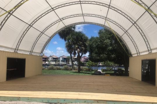 Container Shelter 15.2 × 12.2m — Double Truss (H4.5m)